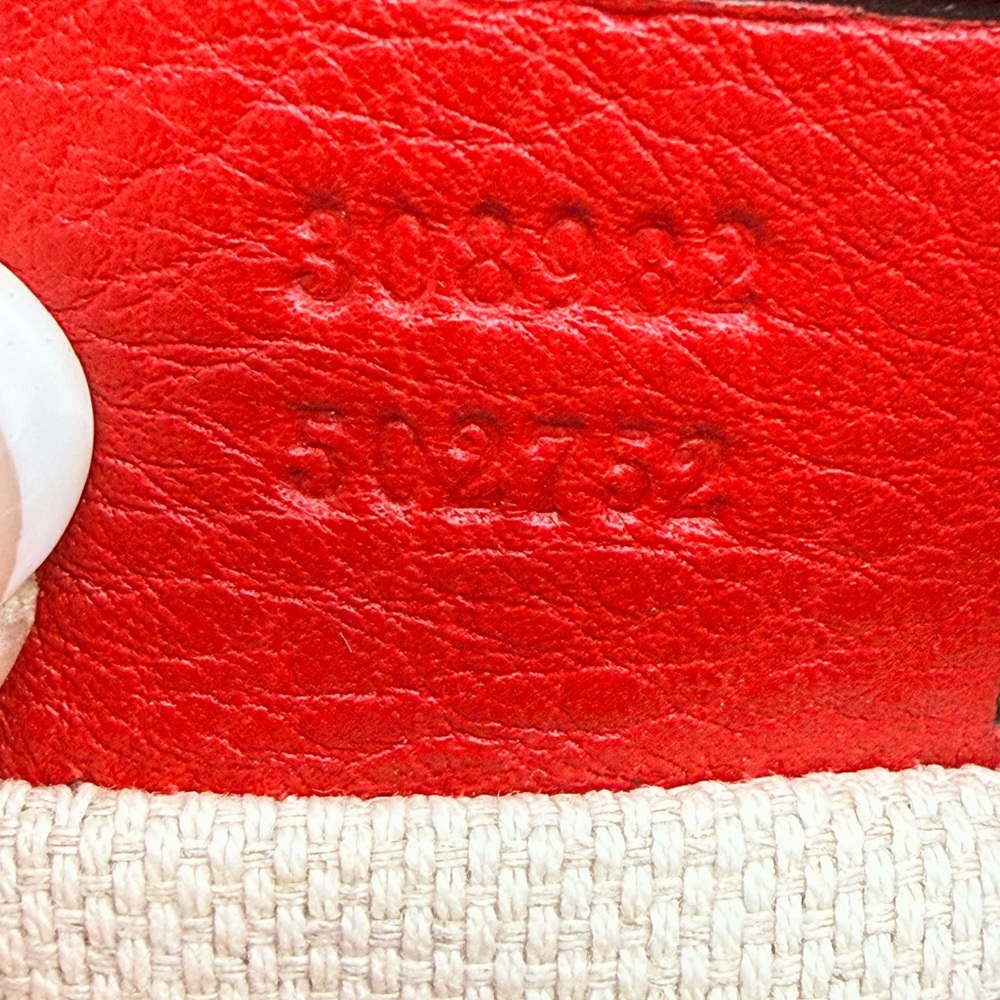 AUTHENTIC Gucci Soho Medium Chain Shoulder Bag - Red Pebbled Leather - Picture 3 of 16